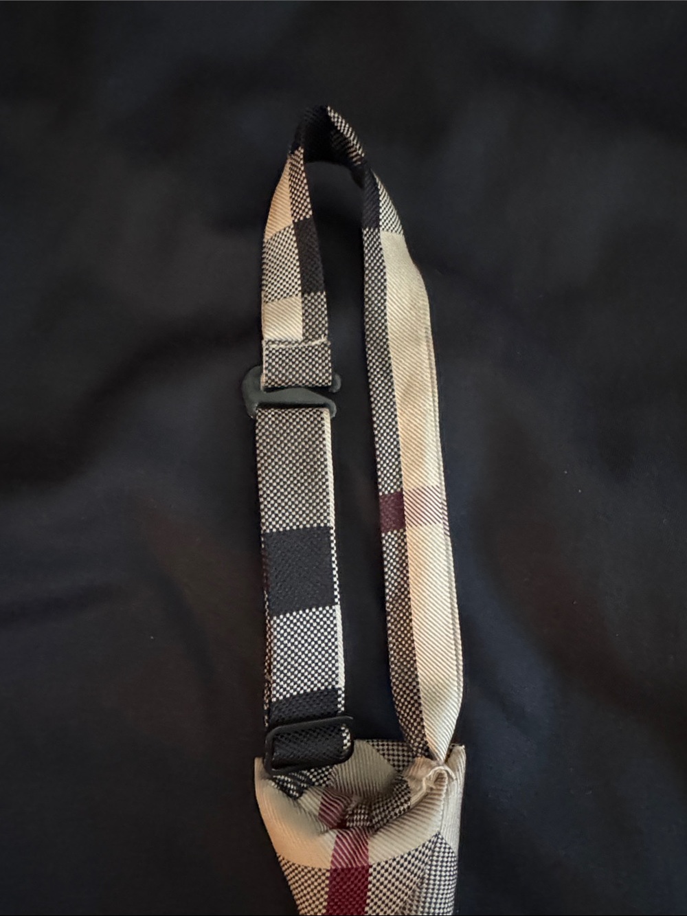 Burberry Light Beige Checkered Boys Tie - Picture 4 of 4